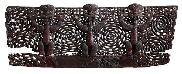Maori architecural panel called a pare or lintel